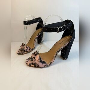 Torrid Black and Pink Floral Women's Heels